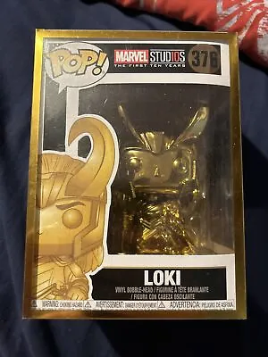 Buy Funko Pop Marvel MS 10 Loki Gold Chrome 3.75 Inch Action Figure - 33435 • 8£