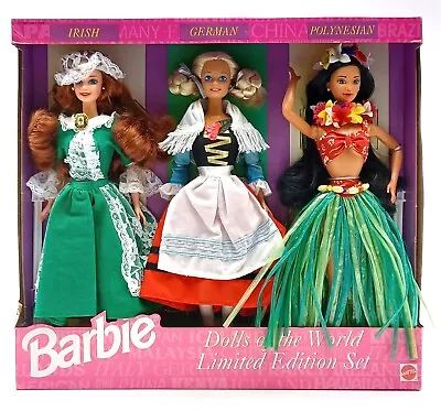 Buy 1994 DotW Barbie Gift Set: Irish, German, Polynesian / Mattel 13939 / Original Packaging Open • 77.12£