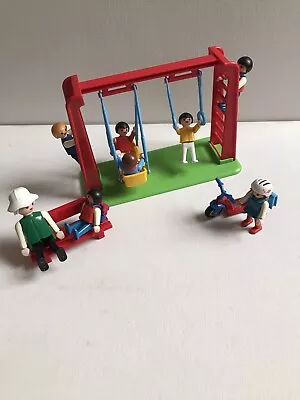 Buy Playmobil Playground: Climbing Frame With Swings (3552) Vintage Figures -used • 2.50£