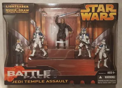 Buy Star Wars Battle Packs Jedi Temple Assault Darth Vader 501st Clone Troopers New • 64.99£