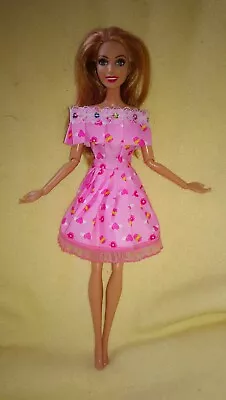 Buy Barbie Cutie Fashion Dolls Dress Fashionistas Summer Clothing Pink Hearts K43 • 3.42£