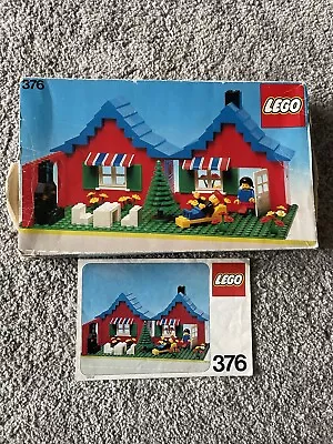 Buy Vintage Lego Townhouse 376 1970s 1978 Box & Instruction Manual Booklet Legoland • 9.99£