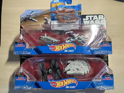 Buy Hot Wheels Job Lot Bundle New X 5 Star Wars Collection X Wing Tie Fighter • 15.50£