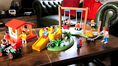 Buy Playmobil Playground Swing Boats,sandcastle Slide,wendy House, Etc-excellent Con • 12.99£