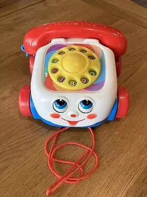 Buy Fisher Price Vintage Toddler Mattel 2010 Telephone Pull Along Toy 12 Mths Retro • 7.99£