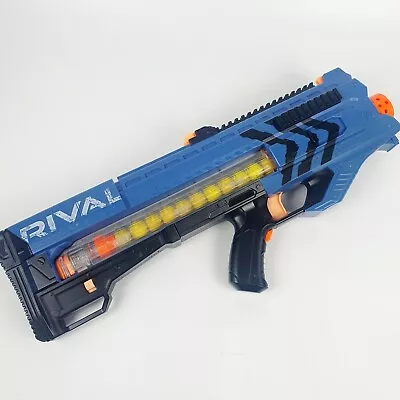 Buy Nerf Rival Zeus MXV-1200 Blue & Black Longshot Blaster Ball Dart Gun Foam Balls • 16.99£