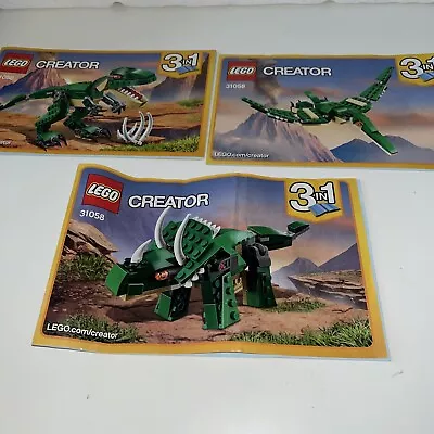 Buy Lego Creator Manual 31058/3in 1 Set • 5.99£