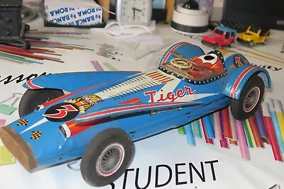 Buy Vintage Bandai Tinplate Single Racer Car  Tiger  • 54.47£