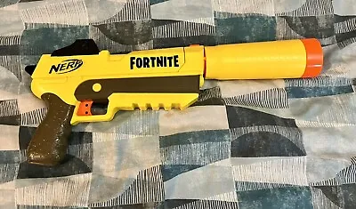 Buy Nerf Fortnite SP-L Dart Shhhh… Gun Blaster Elite Pistol With Silencer Yellow • 7.99£