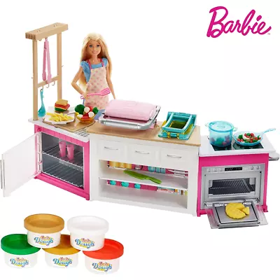 Buy Barbie Careers Ultimate Kitchen With Doll Playdough Cooking Baking Toy Mattel • 54.99£