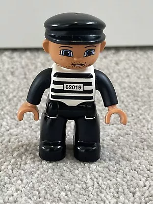 Buy Lego Duplo With Black & White Stripped Shirt Criminal Robber Number 62019 • 6.49£