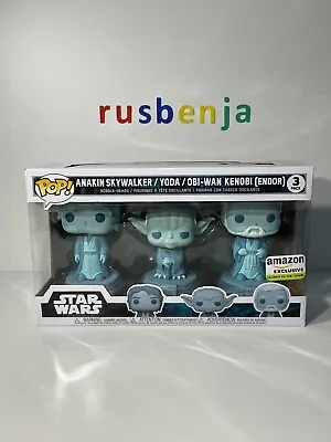 Buy Funko Pop! Star Wars Holographic Anakin Yoda Obi-Wan Glows In Dark 3 Pack • 40.99£