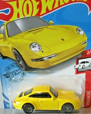 Buy Hotwheels HW PORSCHE   '96 Porsche Carrera   Yellow   Mint Long Card! • 3.99£