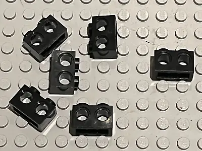 Buy 6 X LEGO Black Technic Brick 1x2 With Holes Ref 32000 / Set 42070 75313 7675 2520 • 2.05£