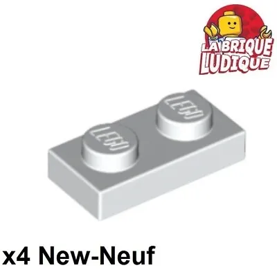 Buy LEGO 4x Plate Flat 1x2 2x1 White/White 3023 New • 1.54£