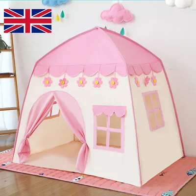 Buy Childrens Castle Play House Indoor Girls Pink Fairy Castle Pop Up Tent Playhouse • 18.55£