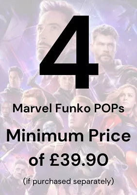 Buy Funko POP Mystery Box Random 4 Genuine Marvel Funko POP With Protectors • 39.99£