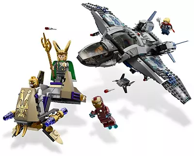 Buy LEGO Marvel Avengers Quinjet Aerial Battle Set 6869 Complete Loki Iron Man • 57.95£