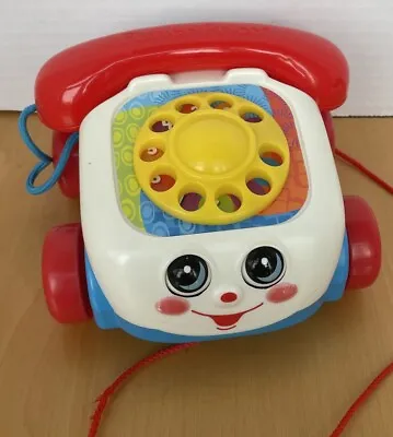 Buy Mattel Retro Style Chatter Dial Telephone Pull Along Toy With Moving Eyes (2000) • 3.49£