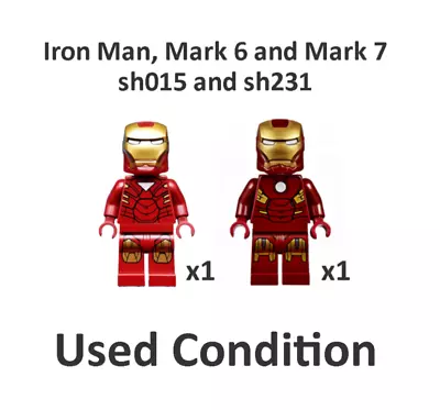 Buy Lego Marvel Super Heroes - Iron Man - Mark 6, Mark 7 - Used - Sh015, Sh231 • 42.99£