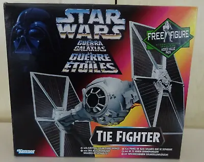 Buy Star Wars Tie Fighter Rare With Free Stormtrooper Sticker+figure Kenner 1995 • 89.99£