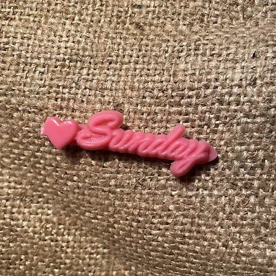 Buy Vintage 1980’s Barbie Doll Sunday Heart Pink Hair Clip Accessory Retro Kitsch GC • 3.99£