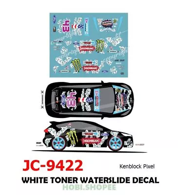 Buy JC-9422 White Toner Waterslide Decals # Ken Block Pixel - 1:64 Hot Wheels • 3.76£