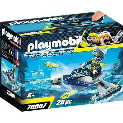 Buy Playmobil 70007 Team Shark Rocket Rafter Top Agents Floating Boat Toy • 11.16£