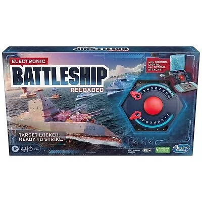 Buy Hasbro Gaming Electronic Battleship Reloaded Board Game   Naval Comb (US IMPORT) • 50.47£