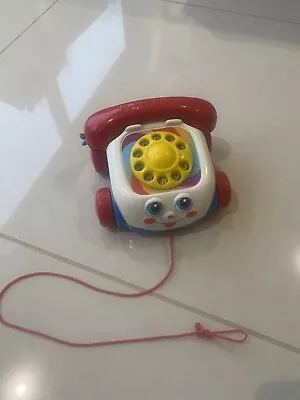 Buy Classic Fisher Price Pull Telephone Dial Children’s Toy Pretend Play • 4.99£