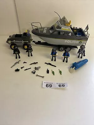 Buy Playmobil Police Boat And Car Working Motor Boat • 12.99£