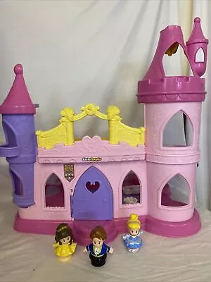 Buy Fisher Price Little People Disney Princess Castle With Belle Beast Cinderella  • 29.95£