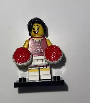 Buy Lego Minifigures - Series 8 - Red Cheerleader- Lego Mini Figure With Base • 4£