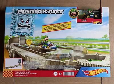 Buy Hot Wheels Mario Kart Thwomp Ruins Track Set From Mario Kart Nemesis Inc Luigi • 29.99£
