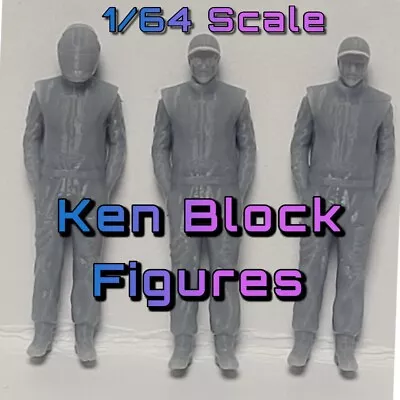 Buy Custom 1/64 Scale Ken Block Figure Hot Wheels Matchbox • 4.99£