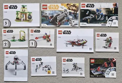 Buy Lego Star Wars Instructions Manuals Bundle - Job Lot Of 11- NEW • 2.29£