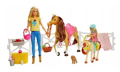 Buy BARBIE DOLL HORSE STED Set + 2 Dolls FXH15 Mattel • 79.25£