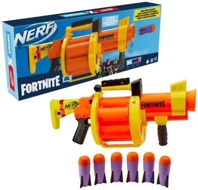 Buy Nerf Fortnite GL Rapid Fire 6 Rocket Pump Action Blaster New Xmas Toy Gun Gift • 63.49£
