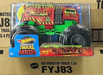 Buy Hot Wheels Monster Trucks Will Trash It All HW Oversized Truck 1:24 New & Sealed • 16£