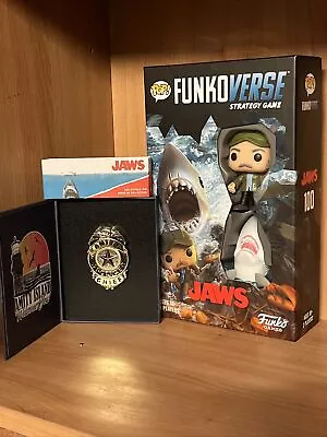 Buy FunkoVerse Jaws Quint Strategy Game POP Funko & Amity Police Pin Chance Chase 2 • 29.99£