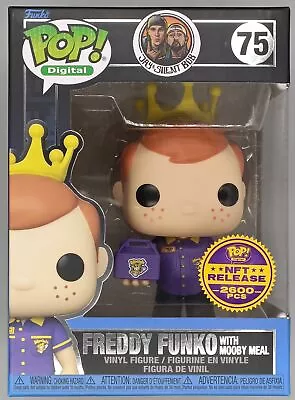 Buy #75 Freddy Funko With Mooby Meal Digital 2600 Damaged Box Funko POP & Protector • 119.99£
