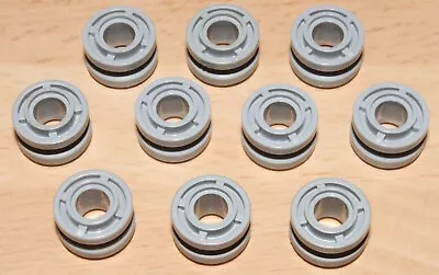 Buy Lego 10x Light Bluish Grey Wheels 11mm D.x8mm With Center Groove, Part No. 42610 • 2.49£