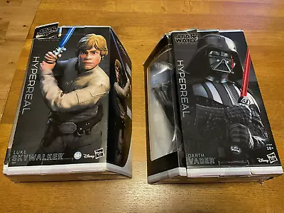 Buy Hasbro Star Wars Hyper Real Luke Skywalker Figure Darth Vader Figure Used Boxed • 21£