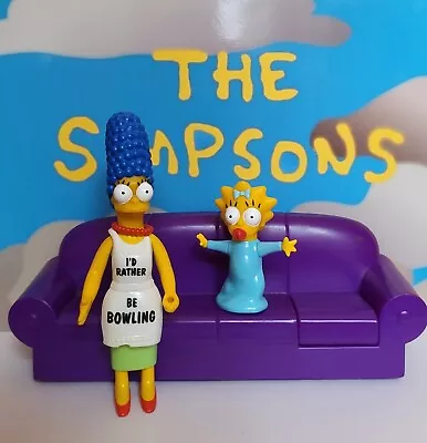 Buy The Simpsons : MARGE & MAGGIE  With SOFA - Vintage 1990 Figure Bundle • 24.99£