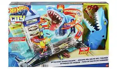 Buy Hot Wheels City Attacking Shark Escape Play Set With 1 Hot Wheels Car New &Boxed • 54.99£