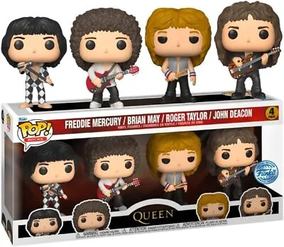 Buy Queen 4 Pack Funko Pop Rocks 1267 Vinyl Figure Figurine Freddie Mercury  • 54.95£