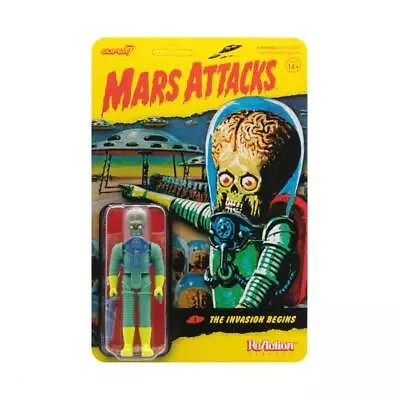 Buy Mars Attacks 1962 Alien With Gun 3 3/4 Inch ReAction Figur Super7 • 43.18£
