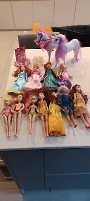 Buy Disney Princess & Barbie Dolls Bundle Chelsea Horse Rapunzel Belle Tinkerbell ++ • 27.95£