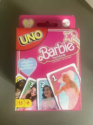 Buy Barbie The Movie UNO Cards Age 7+ Mattel Games Family Holiday Brand New Unopened • 12£