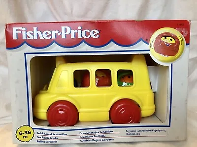 Buy Fisher Price Roll-A-Round School Bus Vintage New • 25.99£